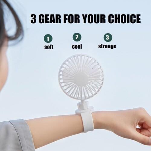 Wrist Fan Stroller Bike Mini Portable USB Rechargeable Clip 360 Degree Rotating Outdoor Fan With Strap With Fragrance