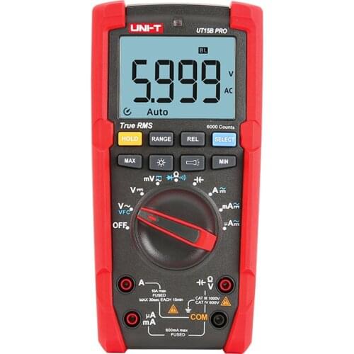 UNI-T UT15B Pro / UT17B Pro True RMS Digital Multimeter Auto Range Tester 60Mohm Anti-Burn VFC Hz Capacitor Resistor Multi Meter