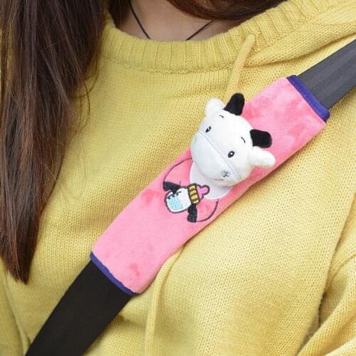 Automobiles Seat Belt Pad Harness Cute Animal Car Safety Shoulder Strap Bag Cover Cotton Comfortable Soft Interior Belt Padding