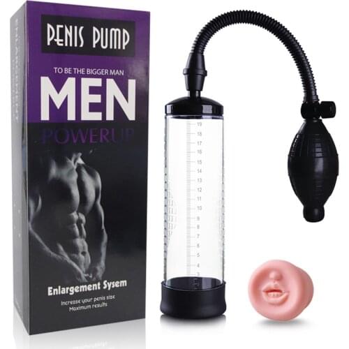 Penis Pump Penis Enlargement Vacuum Pump Penis ExtenderDevice Prolong Man Sex Toys Penis Enlarger Adult Sexy Product for Men