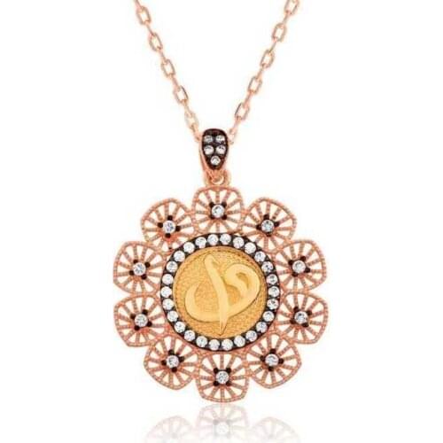 Real Silver 925 Jewelry Silver Aleph Vav Lady Necklace