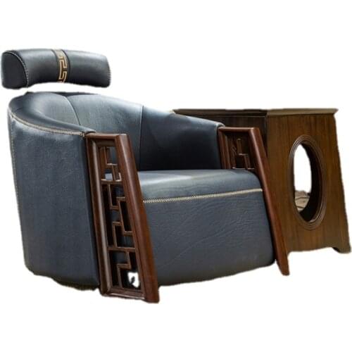 New Chinese Style Ugyen Wood Lounge Chair Solid Wood Simple And Light Luxury Large Apartment Chair Living Room Furniture A8