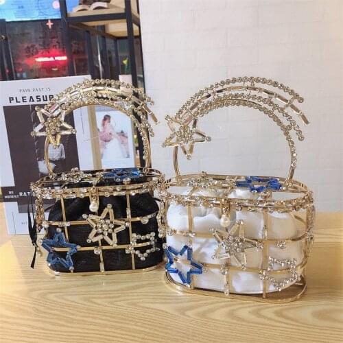 New product rhinestone handbag dinner bag shoulder messenger small bag diamond ladies bag fashion design banquet female bag