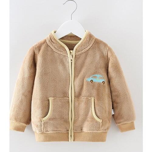 Newborn Clothes Winter Warm Jackets Toddler Kids Baby Girls Boys Cute Zipper Solid Thick Fleece Coat Warm Outerwear Trench Coat