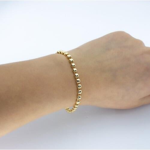 Gold Plated Row Round Bracelet