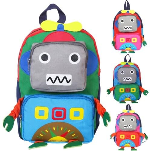Baby Cute Plush Backpack Robot Backpack Storage School Learning Outdoor Travel Bag Snack Candy Toy Storage Bag Kids Gift Student