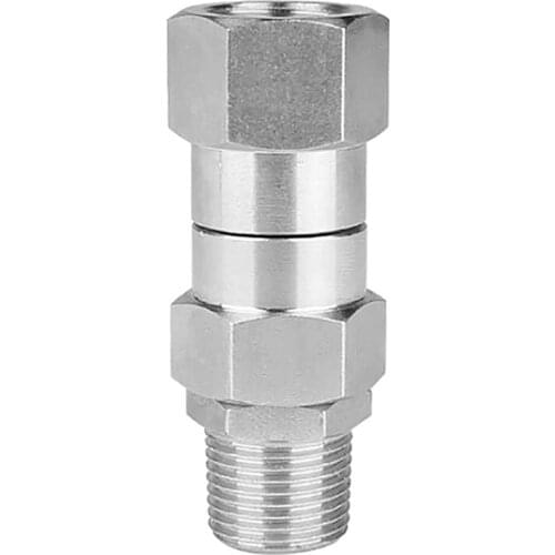 Pressure Washer Swivel, 3/8 Inch NPT Male Thread Fitting, 4500 PSI, For Pressure Washer (Stainless Steel)