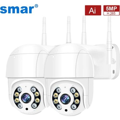 2PCS/LOT 1080P Speed Dome Wireless WIFI Camera 3MP 5MP Outdoor 4X Digital Zoom PTZ IP Camera Ai Humanoid Detection Home Security