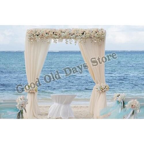 10ft x 10ft x10ft light champagne wedding Square Pavillion with stainless steel Stand,wedding stage curtain Wedding Decoration