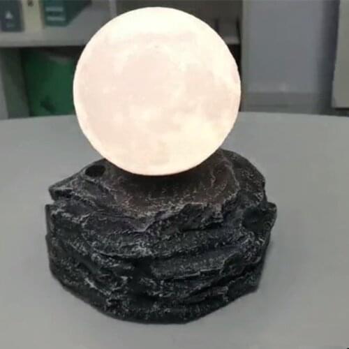 Magnetic Levitation 3D Printing Moon Light Meteorite Base Night Light Floating Romantic HomeDecor Built in Battery Creative Gift