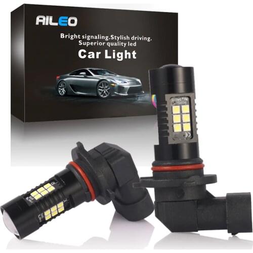 AILEO 2Pcs HB3 LED Bulbs HB4 9006 LED 9005 Fog Light Bulb 1200LM Auto Car Driving Lamp 6000K White 3000K Yellow red