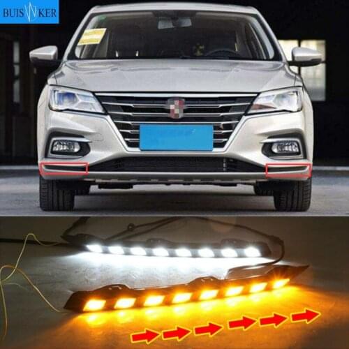 LED headlamp for Roewe i5 fog light dynamic car bumper headlight for Roewe i5 daytime light 2019~2021y DRL car accessories