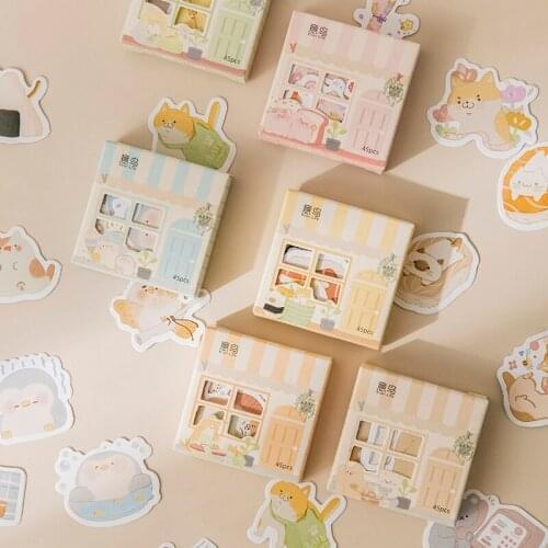 Vintage Retro Cute Little House Mini Paper Diary Sticker Scrapbooking Decoration Label Wholesale
