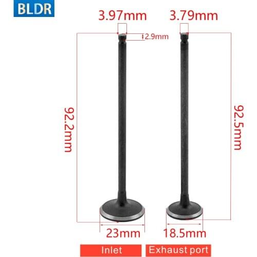 23x92.2x3.97mm 18.5x92.5x3.79 Motorcycle Intake Valve and Exhaust Valve Stem Kit For Kawasaki ZRX400 ZRX 400 Inlet Outlet Valve
