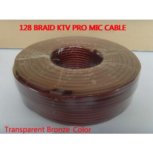 High Quality 128 Braid MIC Transparent Bronze CABLE wire 24AWG