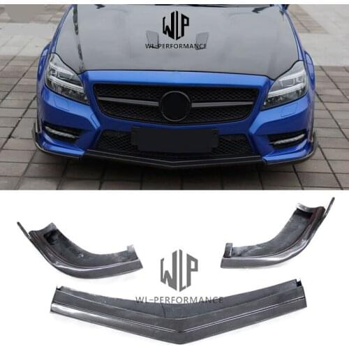 W218 High Quality Carbon Fiber Front Lip Splitter Car Styling For Merceders-Benz CLS Class CLS320 CLS63 CLS350 CLS300 2012-UP