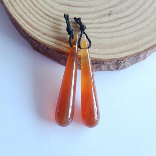 Red Agate fashion jewelry women Earring, Semi-precious stones, Jewelry accessories Earrings,40x8mm,5.6g