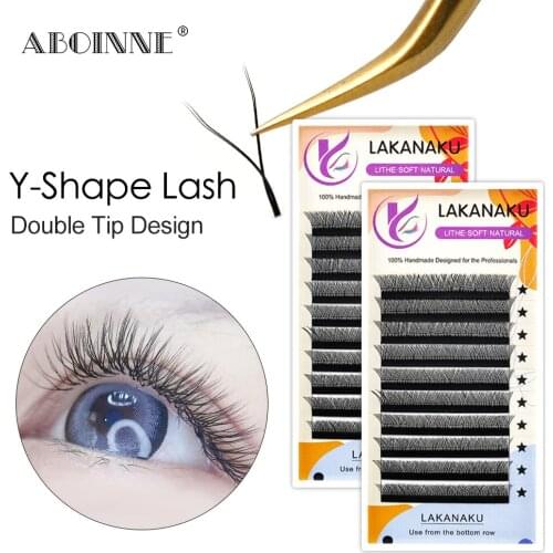 YY Lashes Extension Premium Volume 2D Premade Fans Mink Individual Eyelashes Extension D Curl Lashes Tray YY Cillios