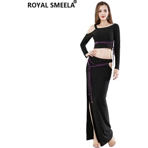 Belly dance practice clothes Sexy dance costume belly dancing outfits belly dance wear for women Belly dance top skirt 2pcs set