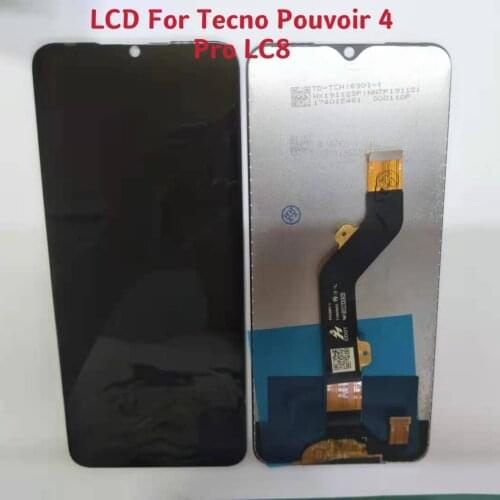 100% No Dead Pixel Tested Good LCD Display For TECNO Pouvoir 4 Pro LC8 LCD Screen With Touch Screen Complete For TECNO LC8 LCD