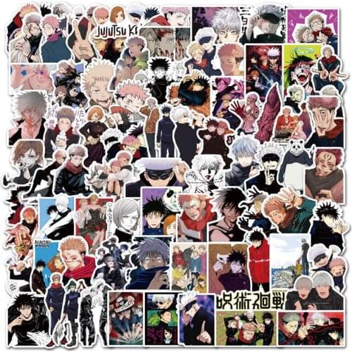 Anime Jujutsu Kaisen 100 Pieces Cartoon Stickers Graffiti Travel Suitcase Laptop Notebook Stickers For Students Children Gifts