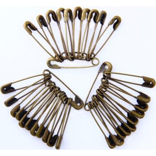 1000 Pieces Safety Pins Findings Mini Silver Golden Black Anti Copper Pins Size 19mmx5mm