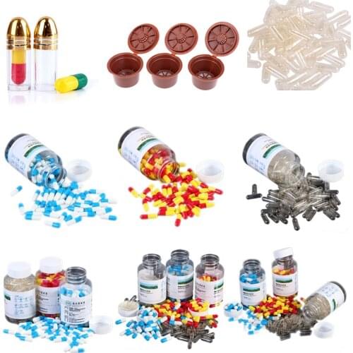 3/10/12/100pcs/bag Empty Gelatin Capsule Gelatin Capsule Empty Hard Gelatin Capsule Kosher Gel For Medicine Pills Refill Storage