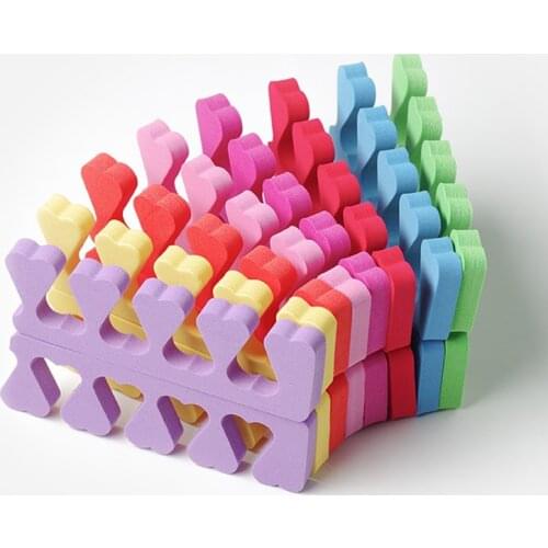 30pcs/Pack Pink Nail Art Toes Separators Fingers Foots Sponge Soft Gel UV Tools Polish Manicure Pedicure