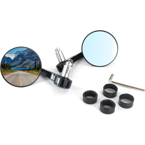 7/8" 22mm Universal Mirror Rearview Handle Bar End Mirrors Fit For Ducati KTM Aprilia Suzuki MV Agusta Cafe Racer CNC Aluminum