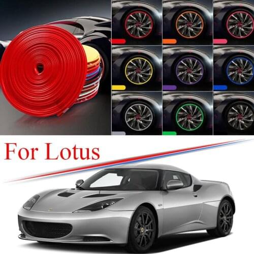 9 Colors Car Wheel Hub Rim for Lotus L3 L5 L6 T5 Edge Protector Ring Tire Strip Guard Rubber Decals 8M