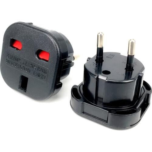 1pc UK to EU Plug Adapter 220V Euro Travel Plug Converter AC Wall Charger Power Adapter UK British Adapter Electrical Outlets