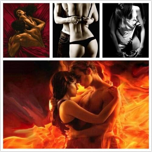 5D Diy Diamond Painting Sexy Woman and Man Full Drill Mosaic Embroidery Cross Stitch Kit Handmade Artwork Home Decor Living Room