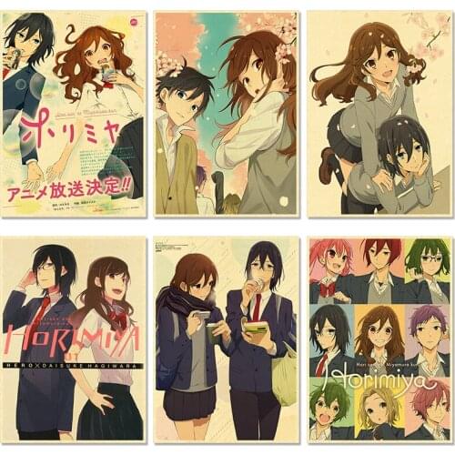 Japanese Anime Horimiya Poster Kraft Paper Retro Poster Home Interior Art Wall Sticker 4K High Quality Printing