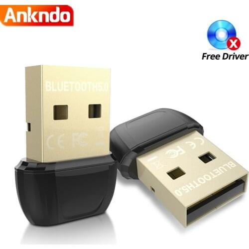 ANKNDO Bluetooth USB 5.0 Adapter Transmitter Free Driver for Pc Computer Laptop Receptor Earphone Printer Dongle USB4.0 Receiver