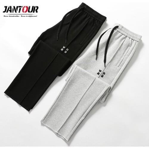 Brand Men Loose Sport Running Stripe Sweatpants Fitness Training Pants Mens Straight Trousers Tracksuit Jogging Sportswear