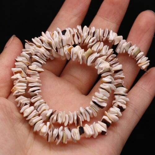 Natural Shell Pink Crushed Stone Beads 7-8mm 8-9mm for DIY Jewelry Making Necklace Earrings High Quality Gift