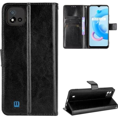 For OPPO Realme C11 2021 Case Luxury Flip PU Leather Wallet Lanyard Stand Case For Oppo Realme C11 2021 C 11 RealmeC11 Phone Bag