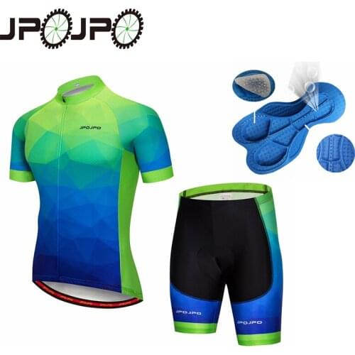 JPOJPO Men Cycling Jersey Cycling Clothing Breathable Maillot Ropa ciclismo Bike Jerseys cycling set Gel Pad Shorts