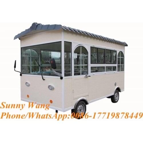 Electric Van Mobile Breakfast Food Cart Fast Truck Mobile Food Trailer For Sale With Roof