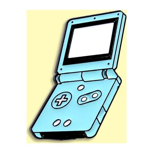 Flip Game Machine Enamel Pin Blue Pocket Botton Game Brooch Bag Clothes Lapel Pin Vintage Badge Jewelry Gift For Kids