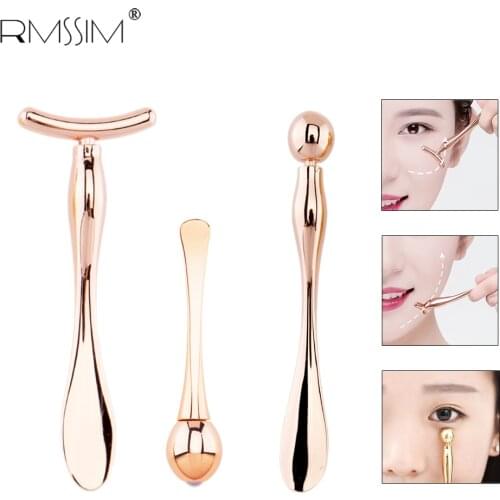 Mini Eye Massage Stick Anti Eye Pouch Dark Circles Massager Device T-shape Face Lifting Massage Facials Thin Face Magic Stick