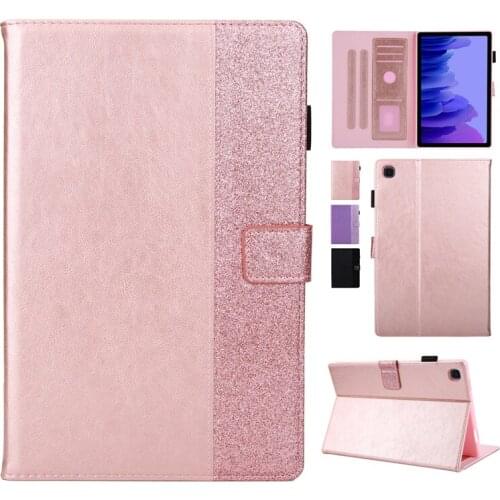 Fashion Shining Glitter Tablet Case For Samsung Galaxy Tab A7 2020 SM-T500 SM-T505 SM-T507 10.4" Stylish Wallet Flip Stand Cover