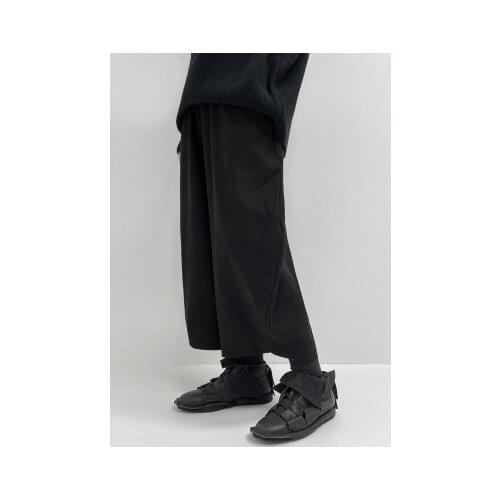 Dark yamamoto-style ascetic mens wear nine-quarter pants mens all-purpose cross-legged Pants Ruffians handsome