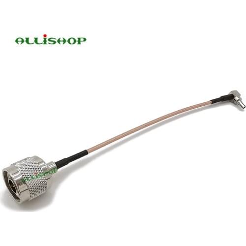 N Male Plug to CRC9 Male Right Angle RG316 Low Loss Pigtail Cable RF coaxial coax cable assembly for router, booster and WLAN
