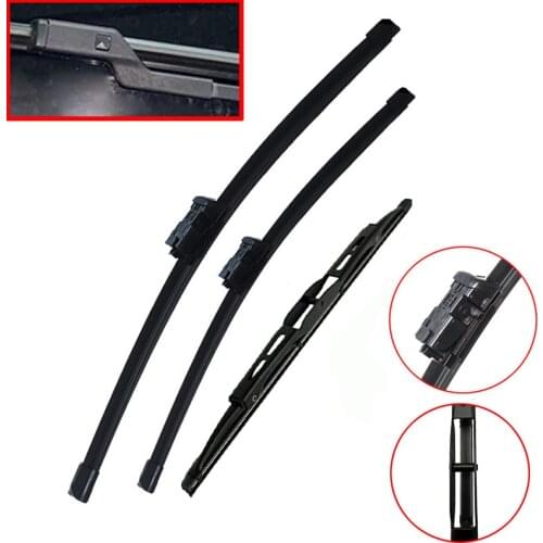 Car front & rear Windshield Windscreen Wiper Blades set For Seat Ibiza 6L 2006 2007 2008 Window Wiper