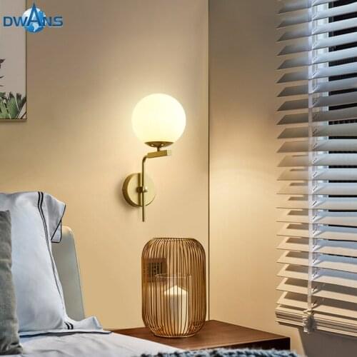 Modern Home Decor Wall Lamp Iron Glass Indoor Interior For Teen Bedroom Living Room Warm Night Lamp