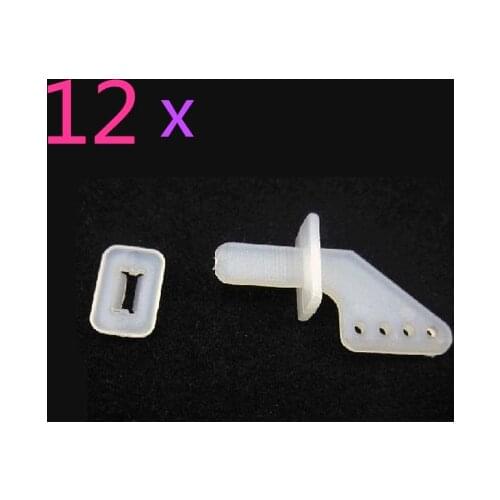 12 sets Lock On Nylon Control Horns 21x11 mm (4 Hole) For RC Model Airplane Parts Foam Electric KT Kit
