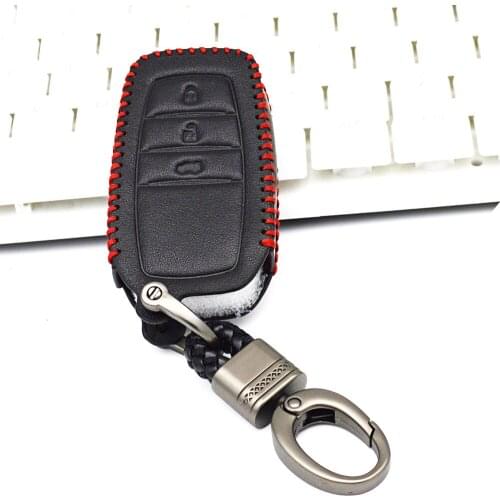New Leather Car Key Cover Case For Toyota Camry Coralla Crown RAV4 Highlander 2015 2&3 Button Smart Remote Key Protective Shell