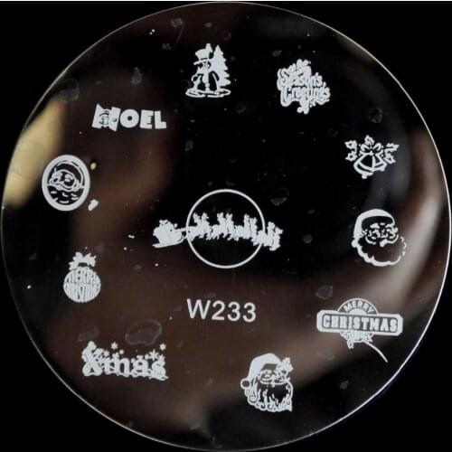 The new sexy fashion nail stamping image template tool print edition Santa Claus W233