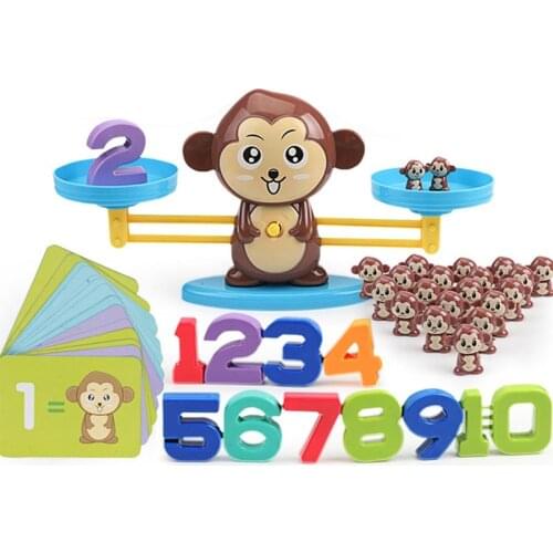 New Fun Math Kiddie Scale Calculator Cartoon Monkey Intelligence Early Education Toy 2019 Kids Learning Education Toys Gift